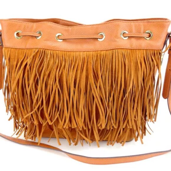 Samantha Vega Shoulder bag Brown Gold Woman Authentic - Picture 2 of 5